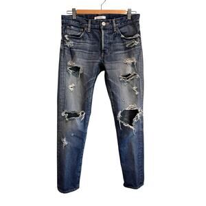 Moussy Distressed Vintage Button Fly Jeans Size 26